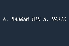 A. RAHMAN BIN A. MAJID business logo picture