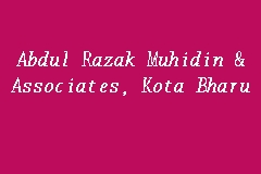 Abdul Razak Muhidin & Associates, Kota Bharu business logo picture