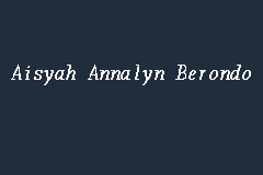 Aisyah Annalyn Berondo business logo picture