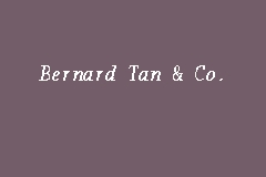 Bernard Tan & Co. business logo picture
