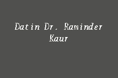 Datin Dr. Raminder Kaur business logo picture