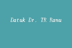 Datuk Dr. TR Ramu business logo picture