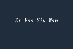 Dr Foo Siu Wan business logo picture