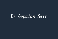 Dr Gopalan Nair business logo picture