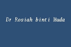 Dr Rosiah binti Muda business logo picture