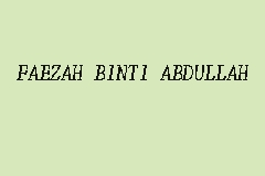 Faezah Binti Abdullah business logo picture