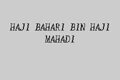HAJI BAHARI BIN HAJI MAHADI business logo picture