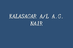 KALASAGAR A/L A.G. NAIR business logo picture