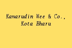 Kamarudin Wee & Co., Kota Bharu business logo picture