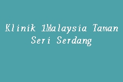 Klinik Komuniti Seri Serdang business logo picture