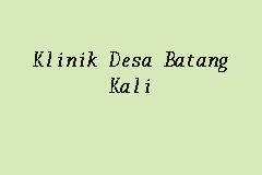Klinik Desa Batang Kali business logo picture
