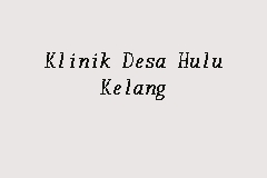 Klinik Desa Hulu Kelang business logo picture