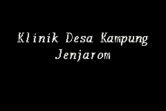 Klinik Desa Kampung Jenjarom business logo picture