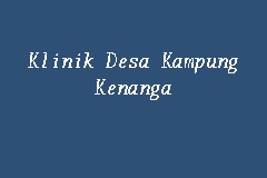 Klinik Desa Kampung Kenanga business logo picture
