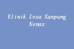 Klinik Desa Kampung Nenas business logo picture
