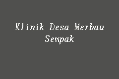 Klinik Desa Merbau Sempak business logo picture
