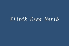 Klinik Desa Morib business logo picture