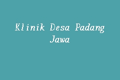 Klinik Desa Padang Jawa business logo picture
