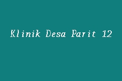 Klinik Desa Parit 12 business logo picture