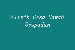 Klinik Desa Sawah Sempadan business logo picture