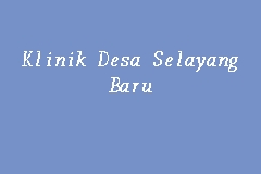 Klinik Desa Selayang Baru business logo picture