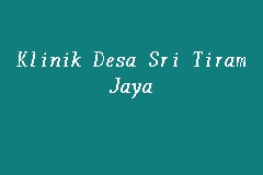 Klinik Desa Sri Tiram Jaya business logo picture