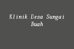 Klinik Desa Sungai Buah business logo picture