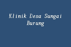 Klinik Desa Sungai Burung business logo picture