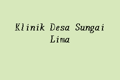 Klinik Desa Sungai Lima business logo picture