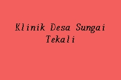 Klinik Desa Sungai Tekali business logo picture