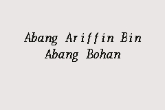 Abang Ariffin Bin Abang Bohan, Peguambela dan Peguamcara in Sri Hartamas