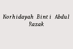 Norhidayah Binti Abdul Razak, Peguambela dan Peguamcara in Ipoh