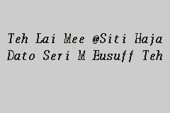 Teh Lai Mee @Siti Haja Dato Seri M Eusuff Teh, Peguam in Bangsar