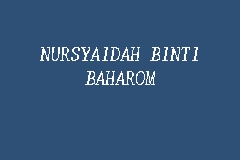 NURSYAIDAH BINTI BAHAROM business logo picture