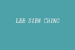 LEE SIEW CHING business logo picture