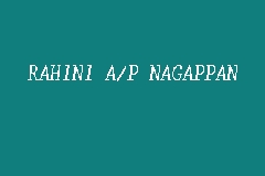RAHINI A/P NAGAPPAN business logo picture