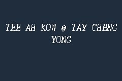 TEE AH KOW @ TAY CHENG YONG business logo picture