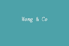 Wong & Co business logo picture