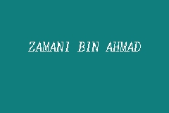 ZAMANI BIN AHMAD business logo picture